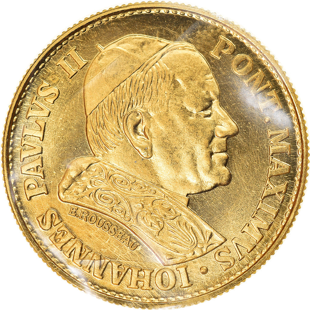 France, Medal, French Fifth Republic, Jean Paul II, 1980, MS(65-70), Gold