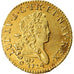 Moneta, Francia, Louis XV, Louis d'or Mirliton, Grandes Palmes, 1724, Bordeaux