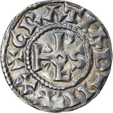 Moneta, Francia, Raoul, Denier, 923-936, Chartres, SPL-, Argento, Prou:500