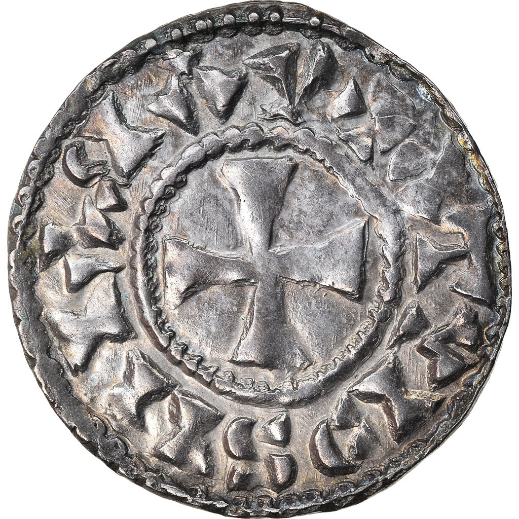 Moneta, Francia, Raoul, Denier, 923-936, Orléans, BB+, Argento, Prou:525-529