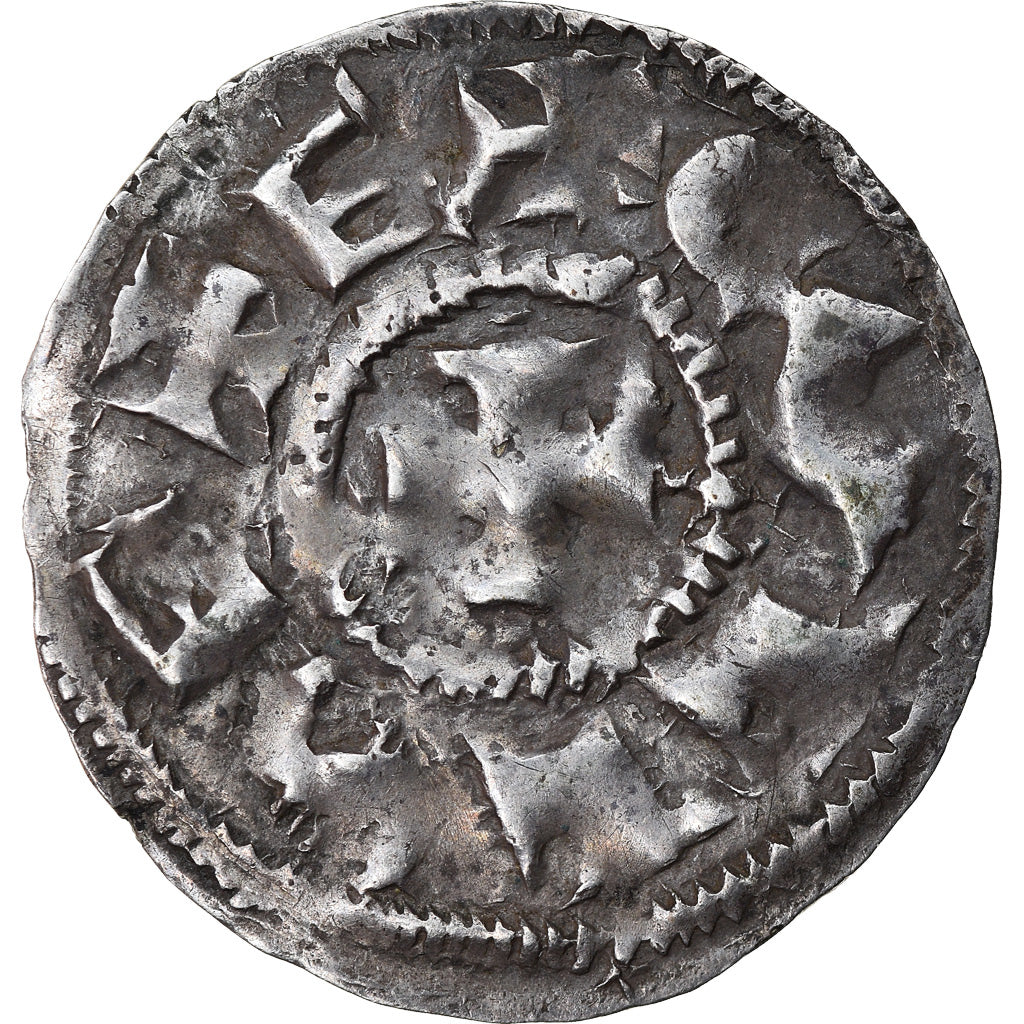 Coin, France, Denier, Xth Century, Melle, Immobilized type, EF(40-45), Silver