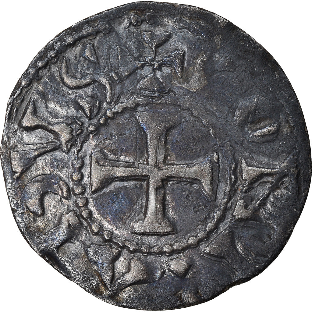 Monnaie, France, Conrad le Pacifique, Denier, 960-980, Lyon, TTB+, Argent