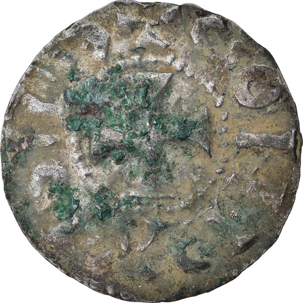 Coin, France, Conrad le Pacifique, Denier, 960-980, Lyon, VF(20-25), Silver