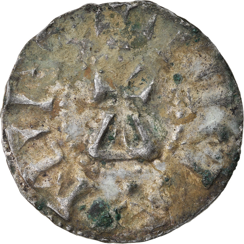 Coin, France, Conrad le Pacifique, Denier, 960-980, Lyon, VF(20-25), Silver