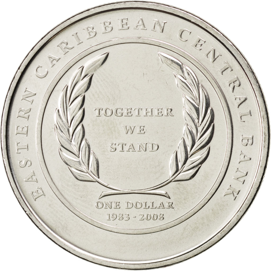 EAST CARIBBEAN STATES, Dollar, 2008, KM #58, MS(63), Copper-Nickel, 26.5, 11.17