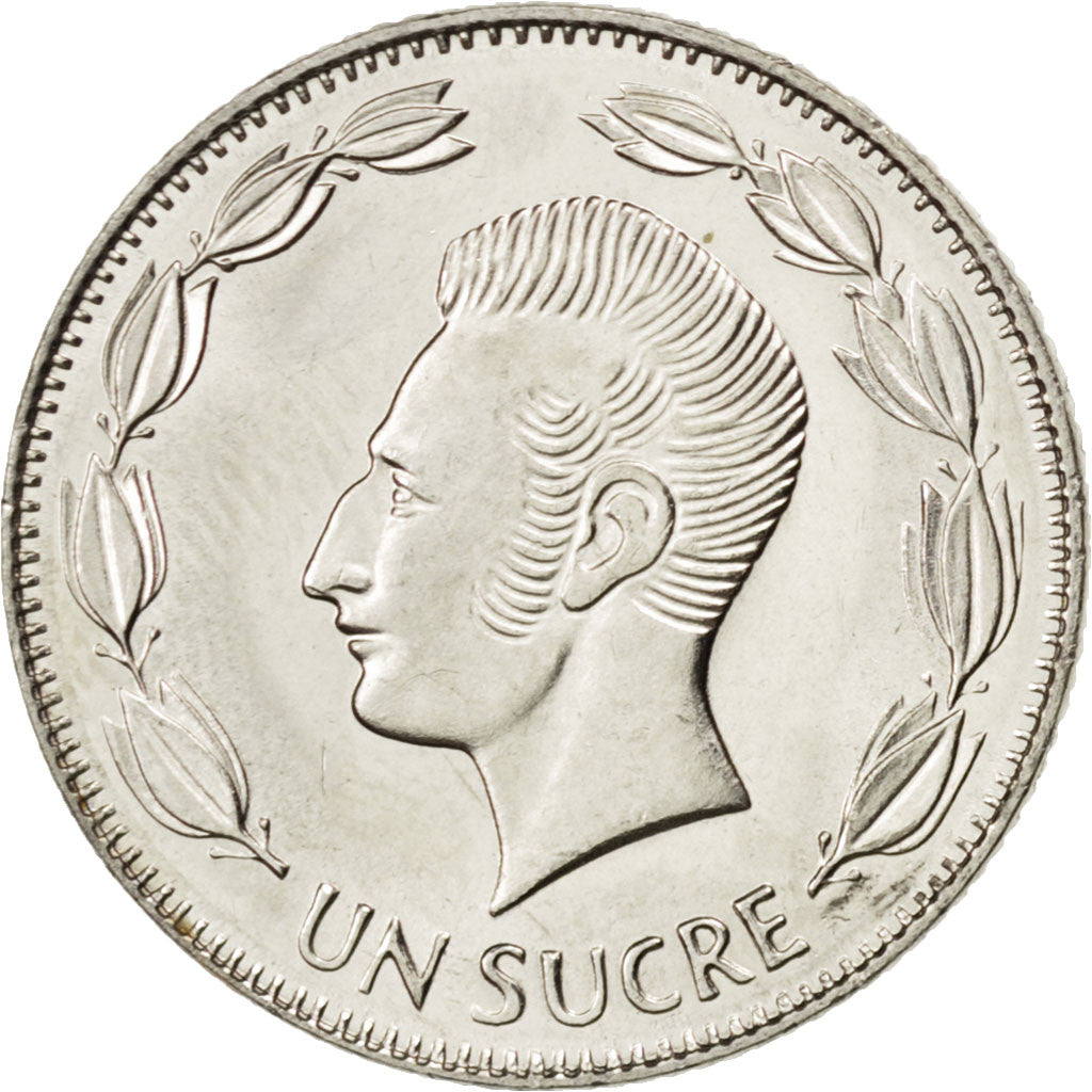 Coin, Ecuador, Sucre, Un, 1988, MS(63), Nickel Clad Steel, KM:89