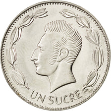 Coin, Ecuador, Sucre, Un, 1988, MS(63), Nickel Clad Steel, KM:89