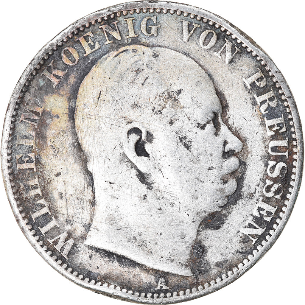 Coin, German States, PRUSSIA, Wilhelm I, Thaler, 1867, Berlin, F(12-15), Silver