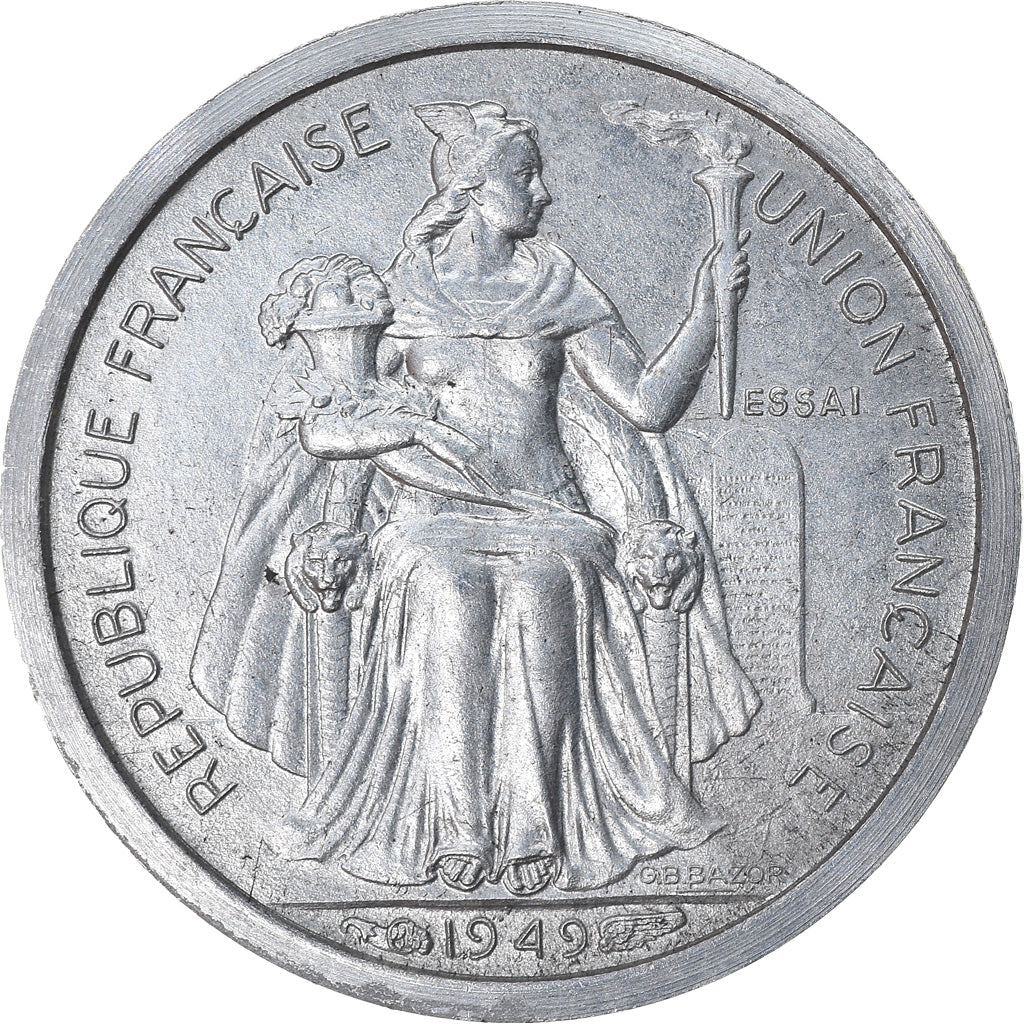 Coin, FRENCH OCEANIA, 50 Centimes, 1949, Paris, Essai-Piéfort, MS(63)