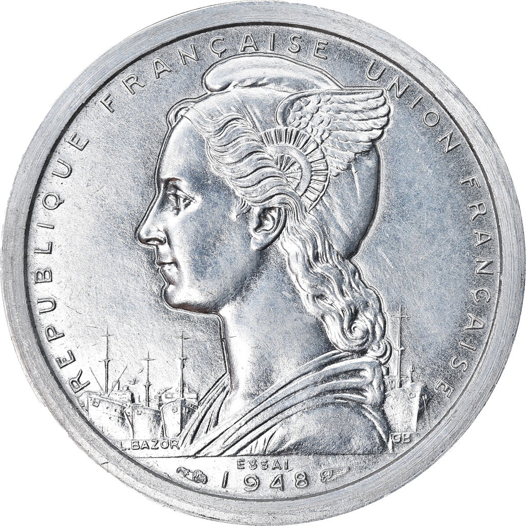 Coin, French Somaliland, 2 Francs, 1948, Paris, Essai-Piéfort, MS(63)