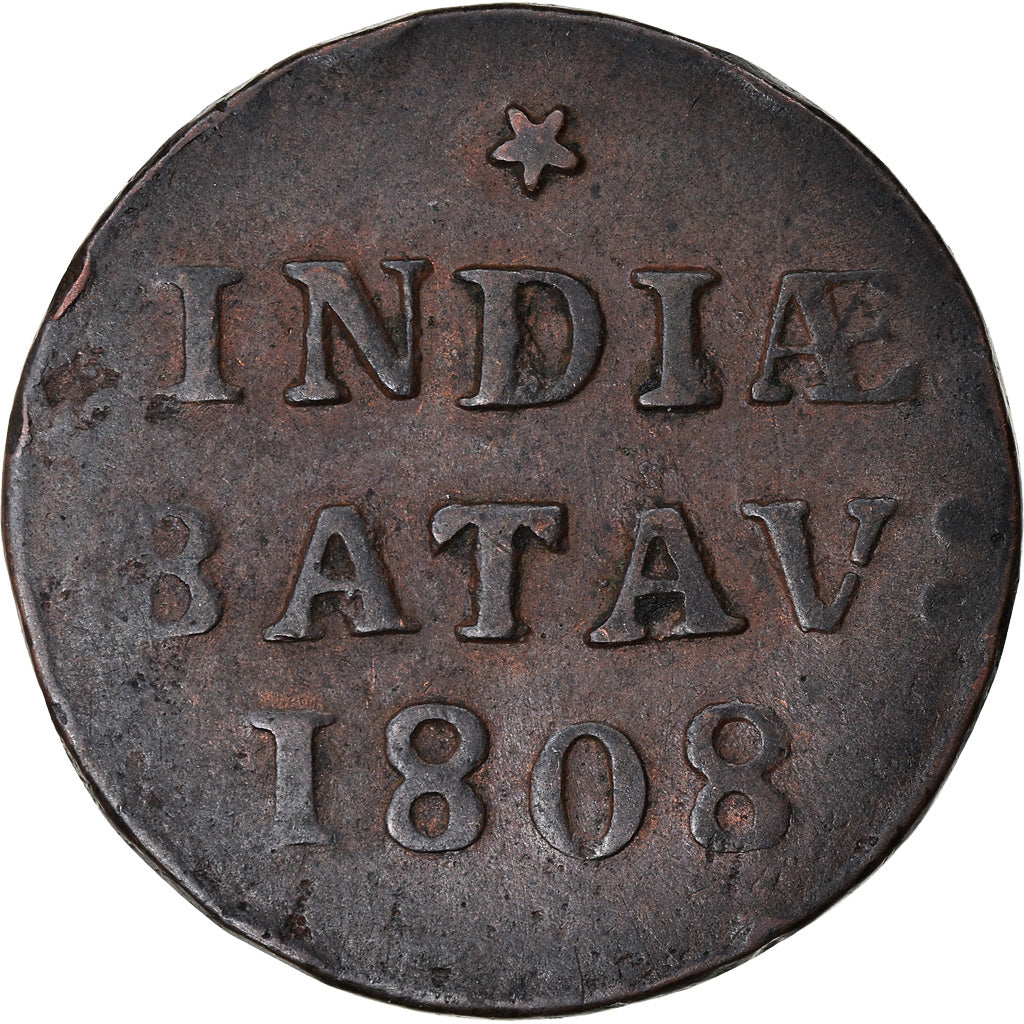 Coin, NETHERLANDS EAST INDIES, Duit, 1808, Dordrecht, VF(30-35), Copper, KM:76