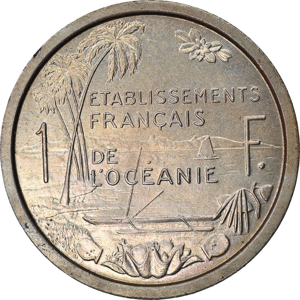 Coin, FRENCH OCEANIA, Franc, 1949, Paris, ESSAI, MS(63), Copper-nickel, KM:E8