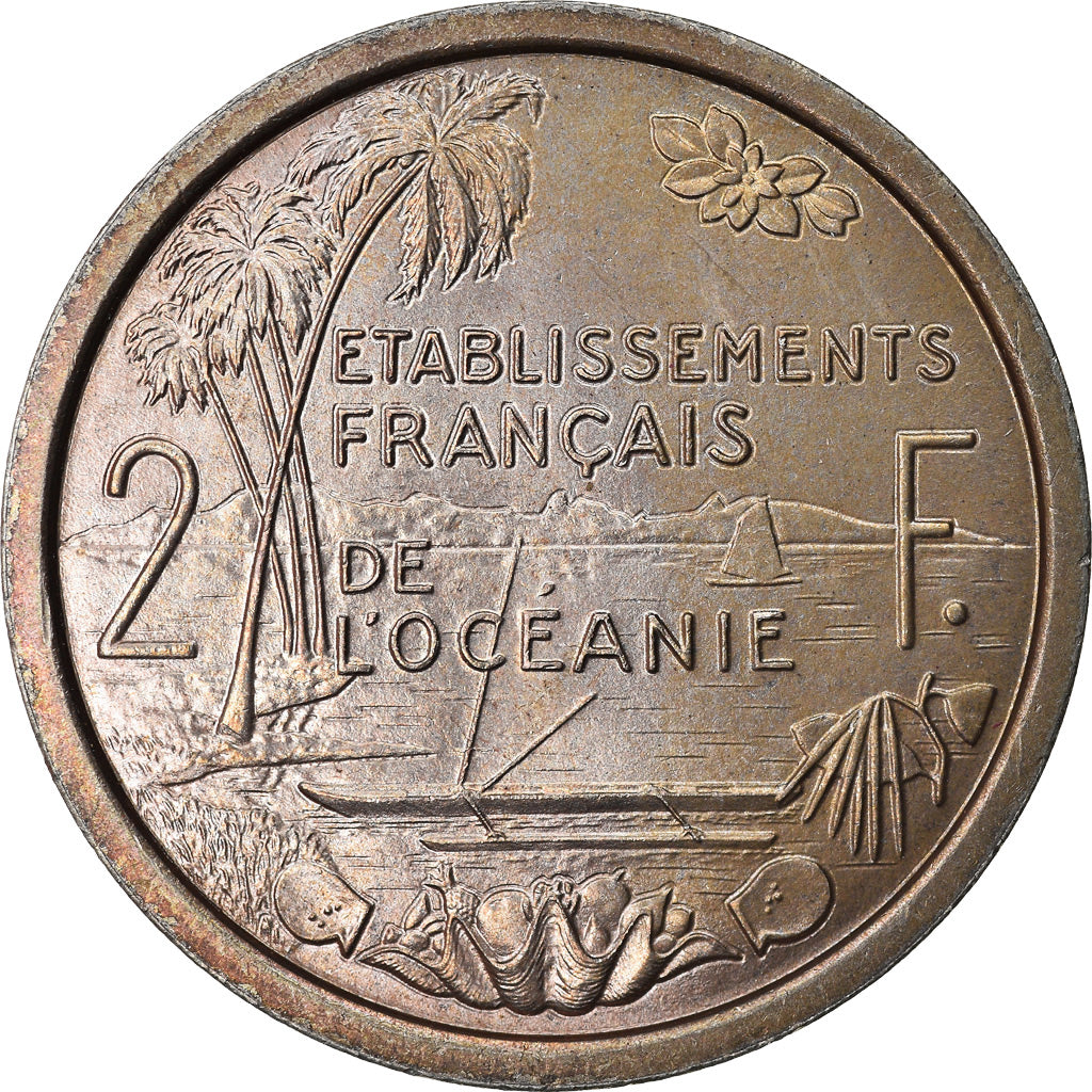 Münze, FRENCH OCEANIA, 2 Francs, 1949, Paris, ESSAI, UNZ, Copper-nickel, KM:E9