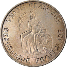 Coin, FRENCH OCEANIA, Franc, 1948, Paris, ESSAI, MS(60-62), Nickel-Bronze