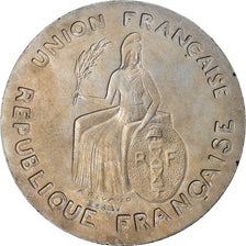 Coin, FRENCH OCEANIA, Franc, 1948, Paris, ESSAI, MS(60-62), Nickel-Bronze