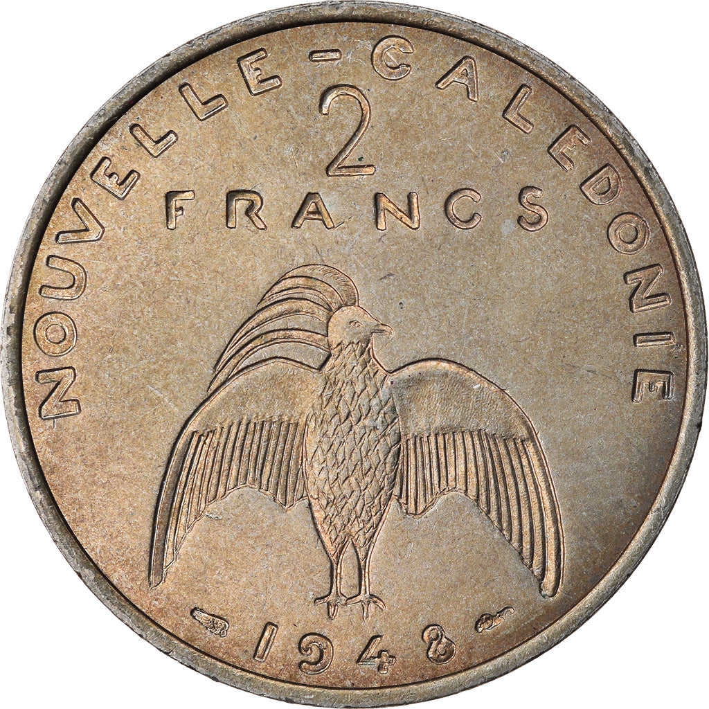 Coin, New Caledonia, 2 Francs, 1948, Paris, ESSAI, AU(55-58), Nickel-Bronze