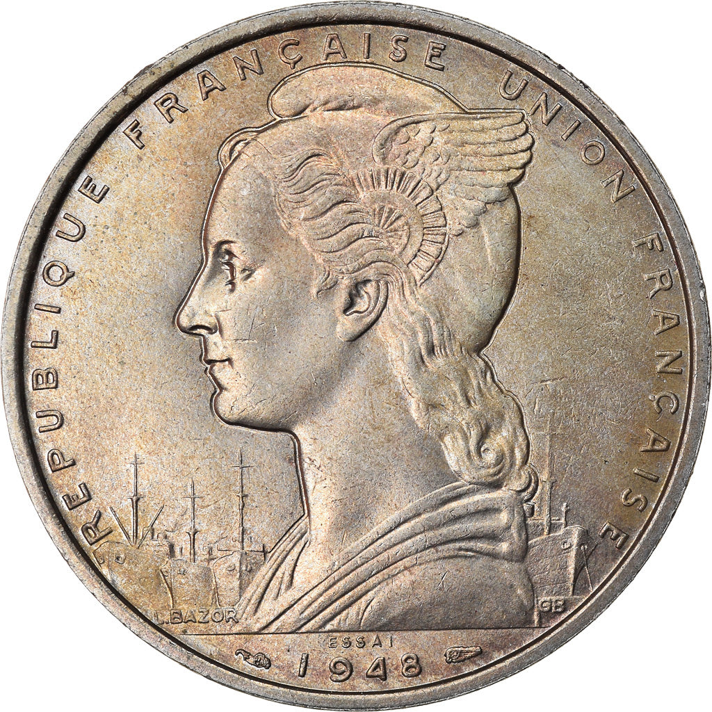 Moneta, Costa francese dei somali, 5 Francs, 1948, Paris, ESSAI, SPL-