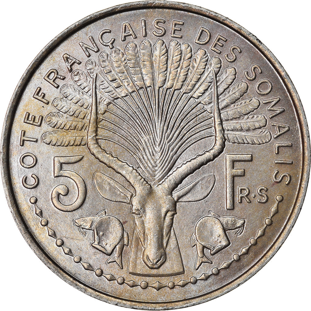 Moneta, Costa francese dei somali, 5 Francs, 1948, Paris, ESSAI, SPL-