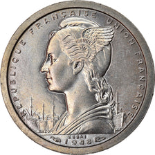 Coin, French Somaliland, Franc, 1948, Paris, ESSAI, MS(63), Copper-nickel