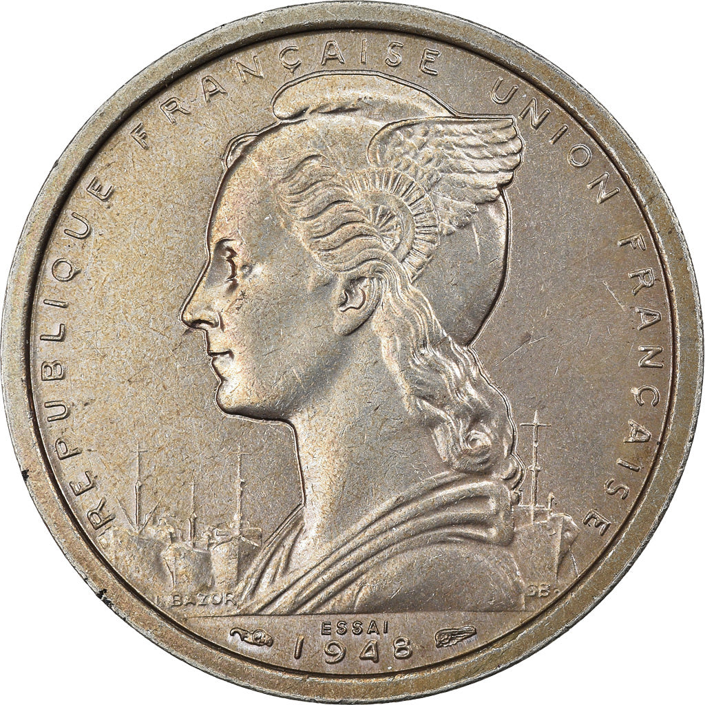 Monnaie, Togo, 2 Francs, 1948, Paris, ESSAI, SUP+, Copper-nickel, KM:E5