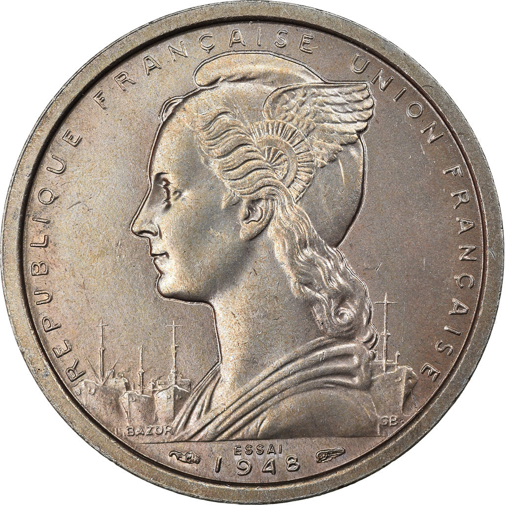 Monnaie, French West Africa, 2 Francs, 1948, Paris, ESSAI, SUP+, Copper-nickel
