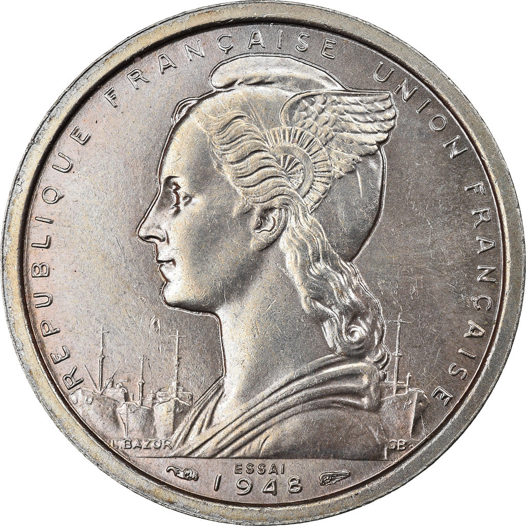 Monnaie, Afrique-Équatoriale française, 2 Francs, 1948, Paris, ESSAI, SUP+
