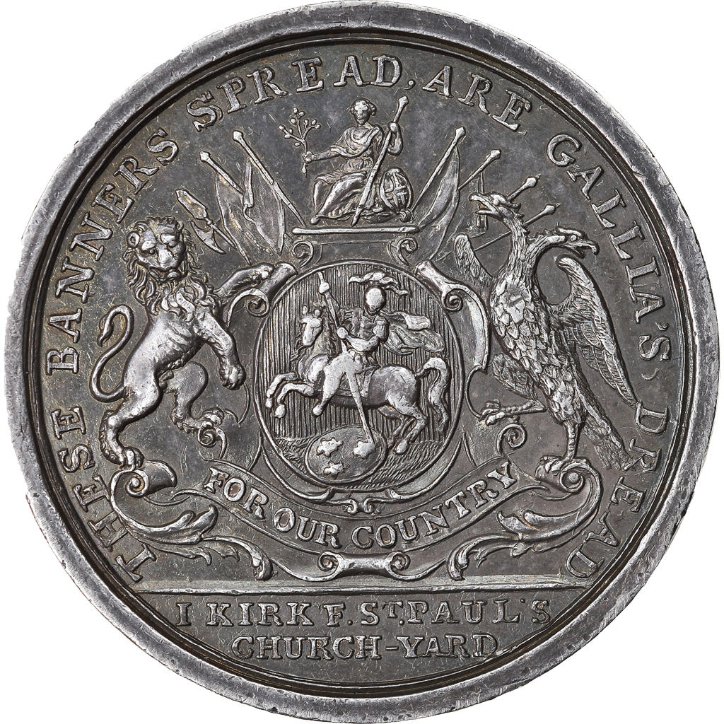 Great Britain, Medal, Anti-Gallican Society, 1745, J. Kirk, AU(55-58), Silver