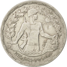 EGYPT, 10 Piastres, 1974, KM #442, EF(40-45), Copper-Nickel, 27, 6.05