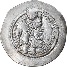 Monnaie, Royaume Sassanide, Varhran V, Drachme, 420-438, TTB, Argent