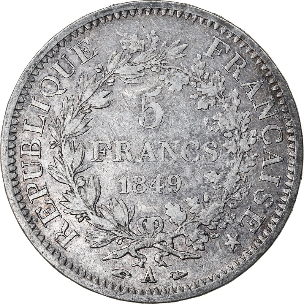 Coin, France, Hercule, 5 Francs, 1849, Paris, EF(40-45), Silver, KM:756.1