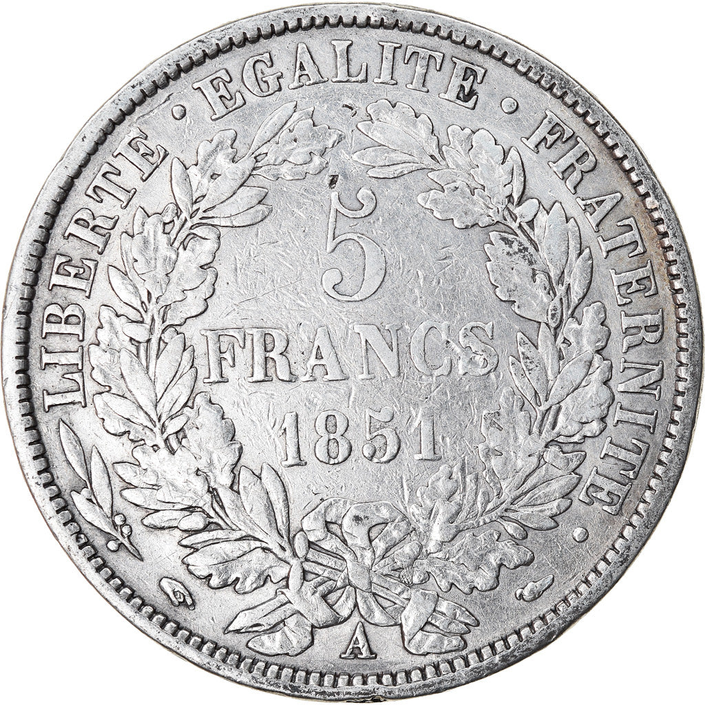 Monnaie, France, Cérès, 5 Francs, 1851, Paris, TB+, Argent, Gadoury:719