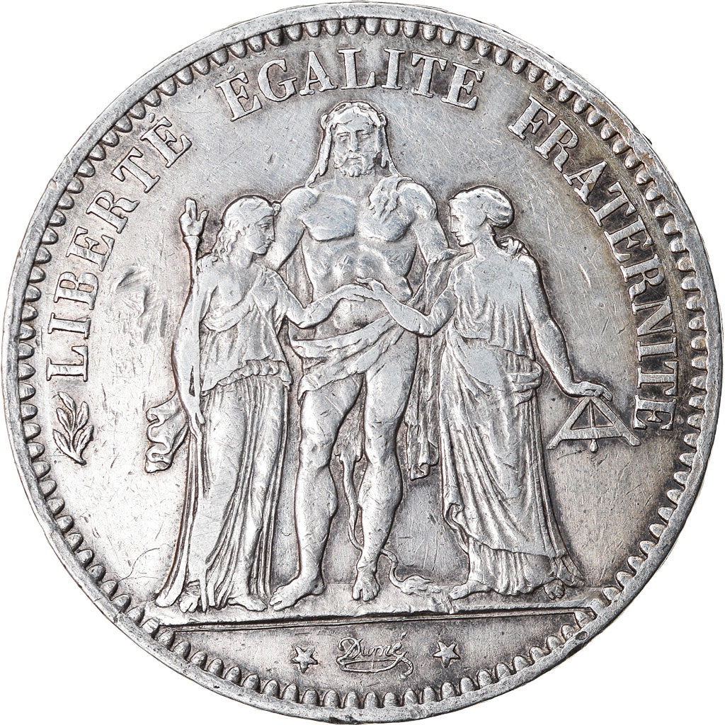 Coin, France, Hercule, 5 Francs, 1877, Paris, EF(40-45), Silver, KM:820.1