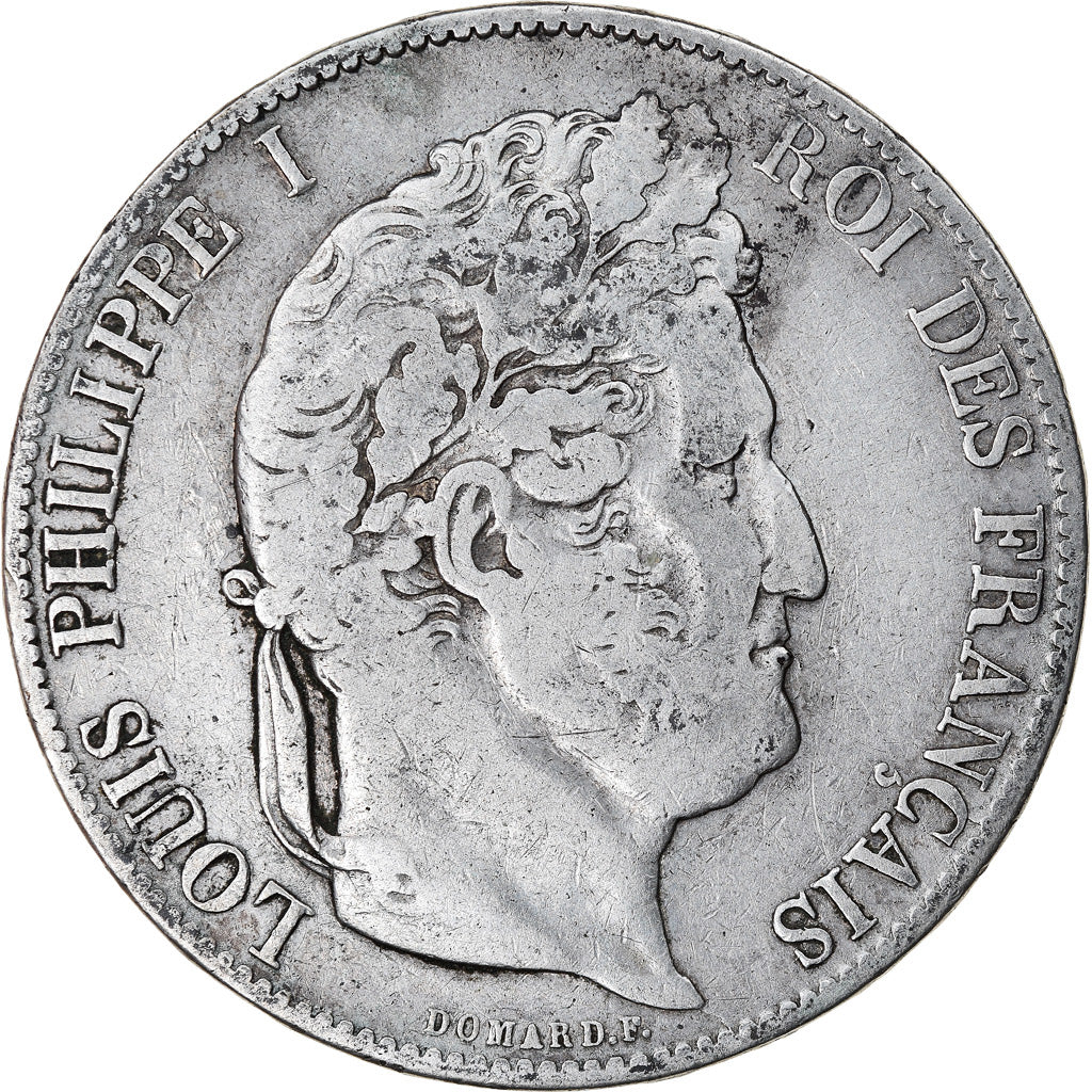 Coin, France, Louis-Philippe, 5 Francs, 1847, Paris, VF(30-35), Silver