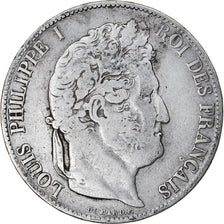 Coin, France, Louis-Philippe, 5 Francs, 1847, Paris, VF(30-35), Silver