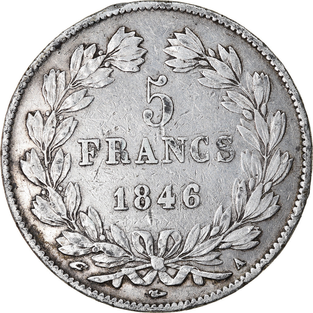 Coin, France, Louis-Philippe, 5 Francs, 1846, Paris, VF(30-35), Silver