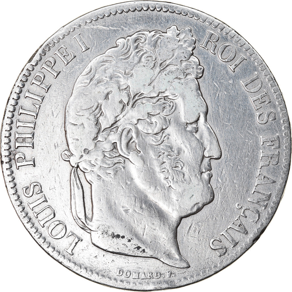 Coin, France, Louis-Philippe, 5 Francs, 1838, Paris, VF(30-35), Silver