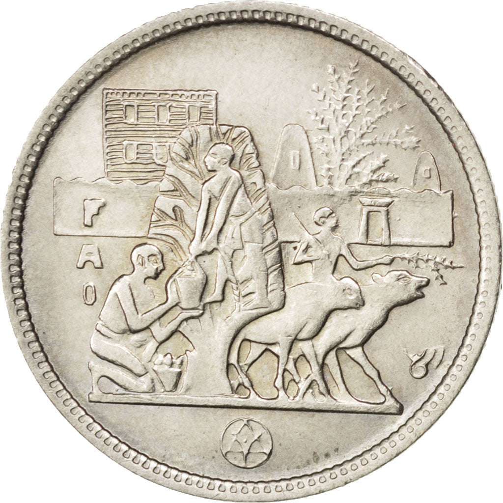 Coin, Egypt, 5 Piastres, 1977, MS(63), Copper-nickel, KM:468