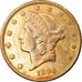 Moneda, Estados Unidos, Liberty Head, $20, Double Eagle, 1896, U.S. Mint, San