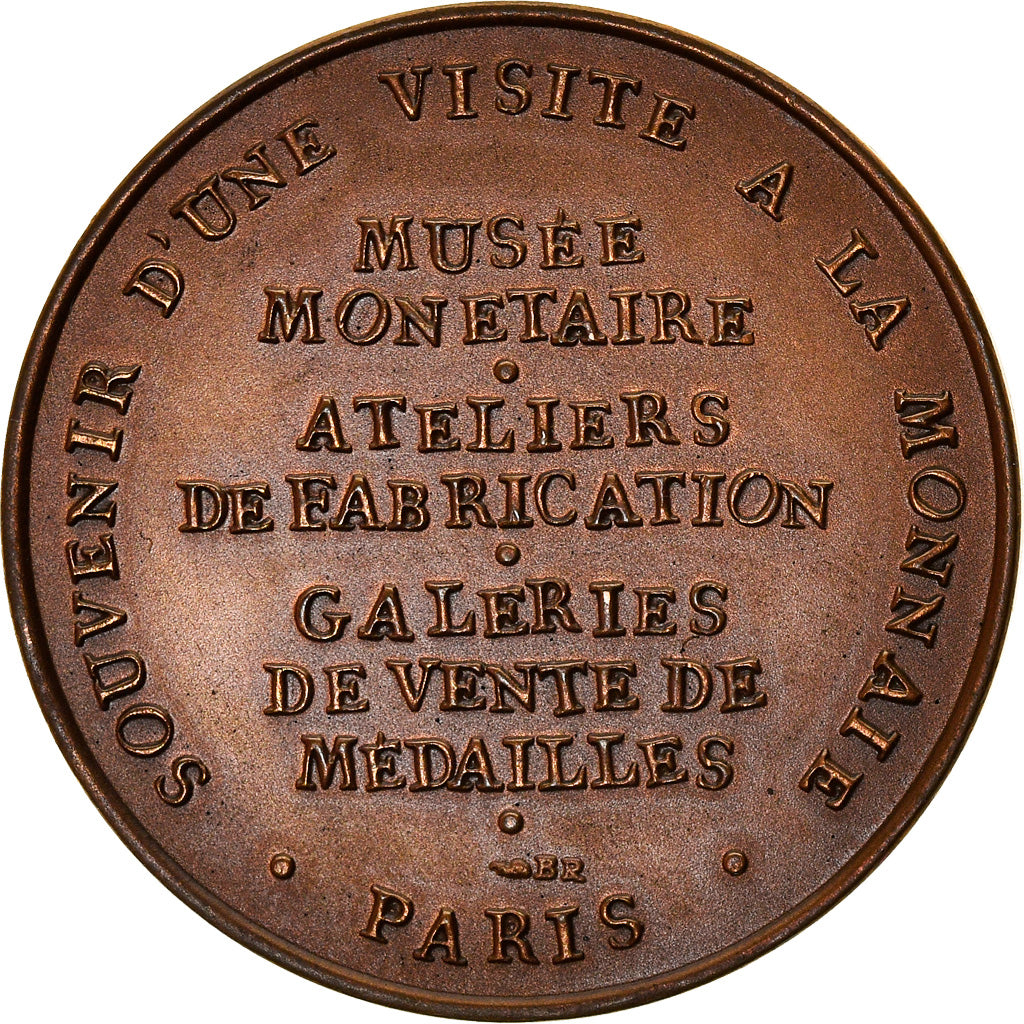 France, Medal, Souvenir d'une visite à la Monnaie, Paris, 1960, MS(63), Bronze