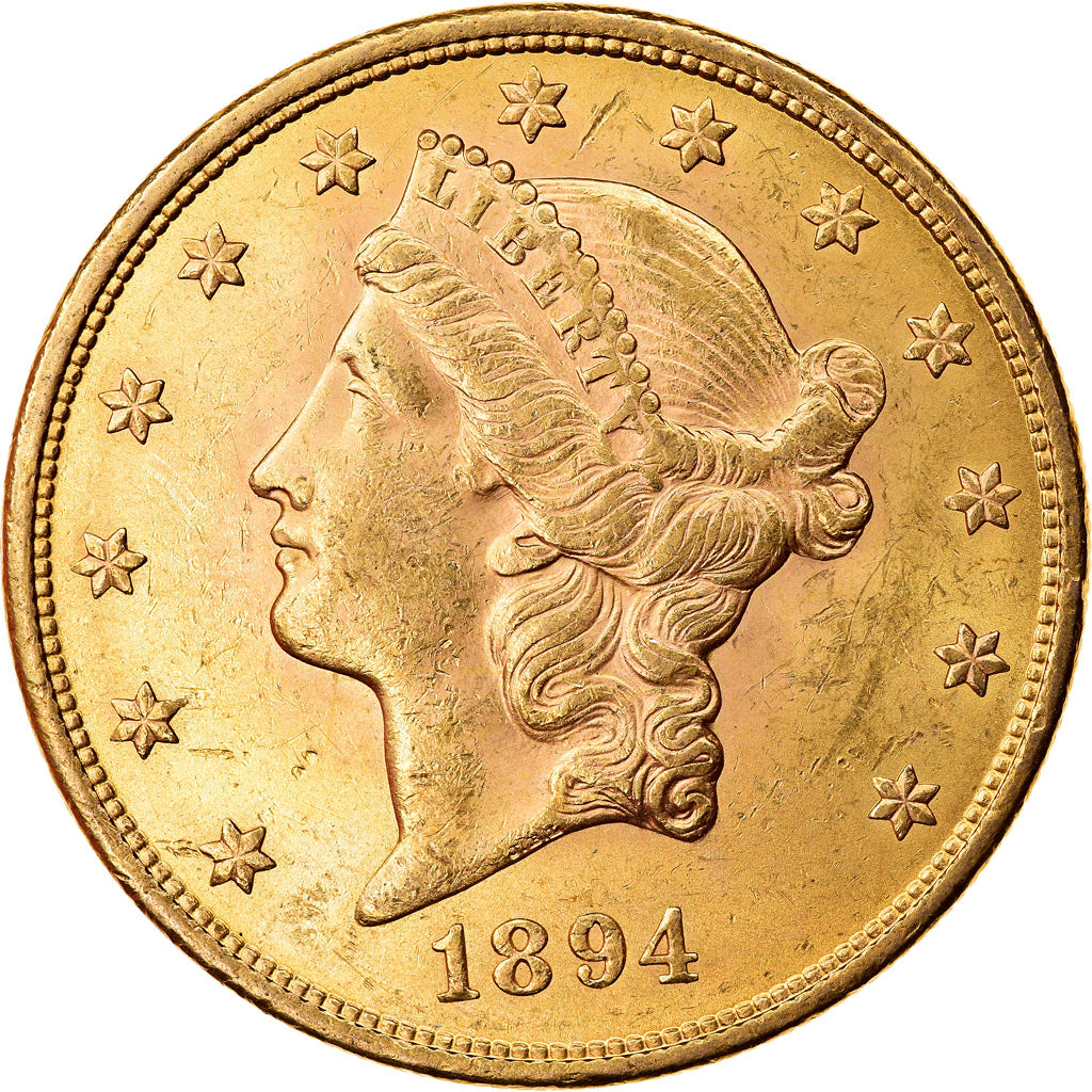 Coin, United States, Liberty Head, $20, Double Eagle, 1894, U.S. Mint, San