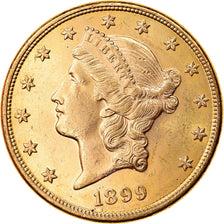 Monnaie, États-Unis, Liberty Head, $20, 1899, San Francisco, SUP, Or