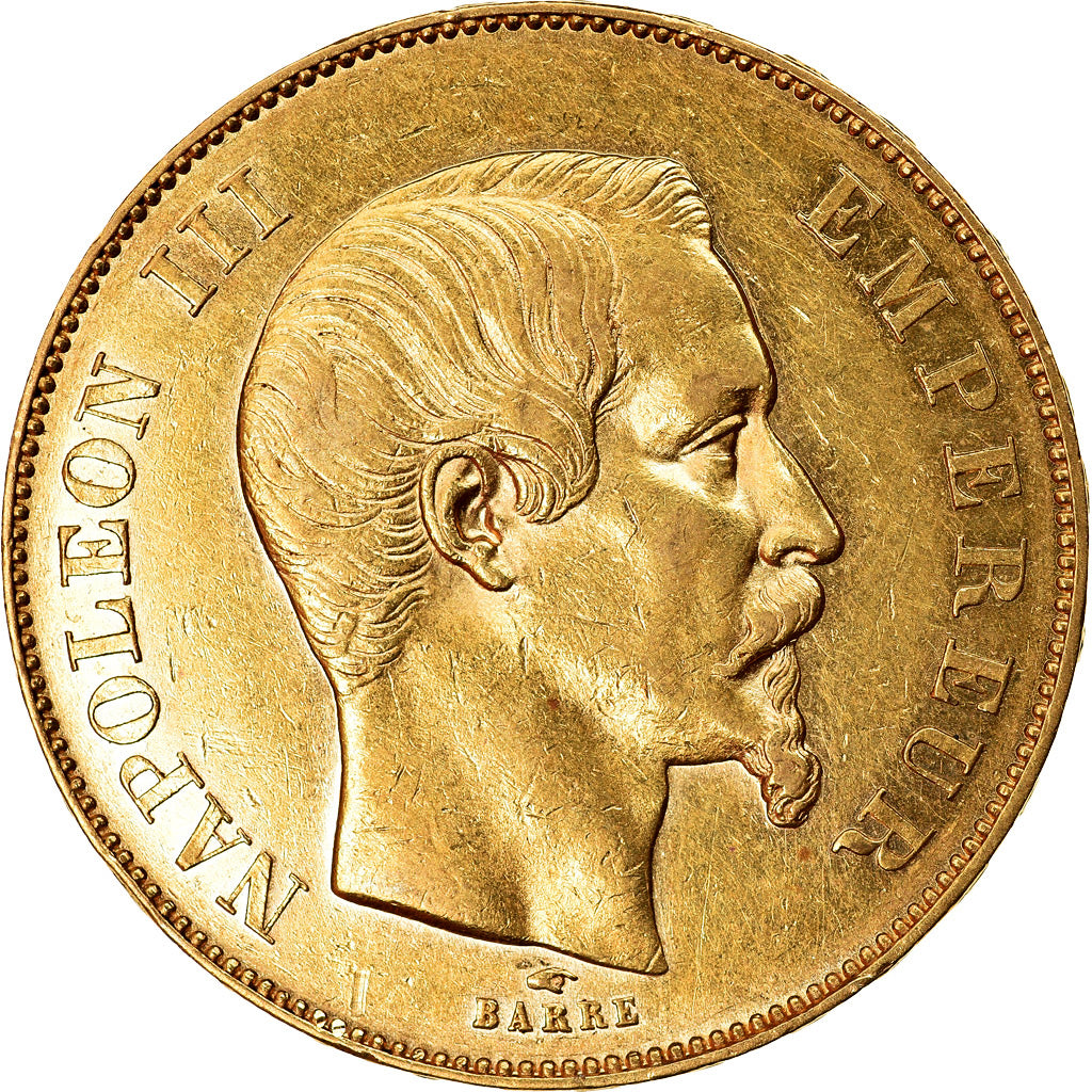 Moneta, Francia, Napoleon III, Napoléon III, 50 Francs, 1855, Paris, SPL-, Oro