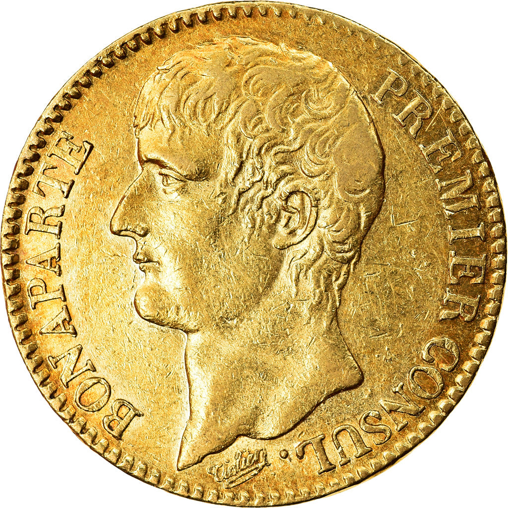 Coin, France, Napoleon I, 40 Francs, An 12, Paris, AU(50-53), Gold, Gadoury:1080