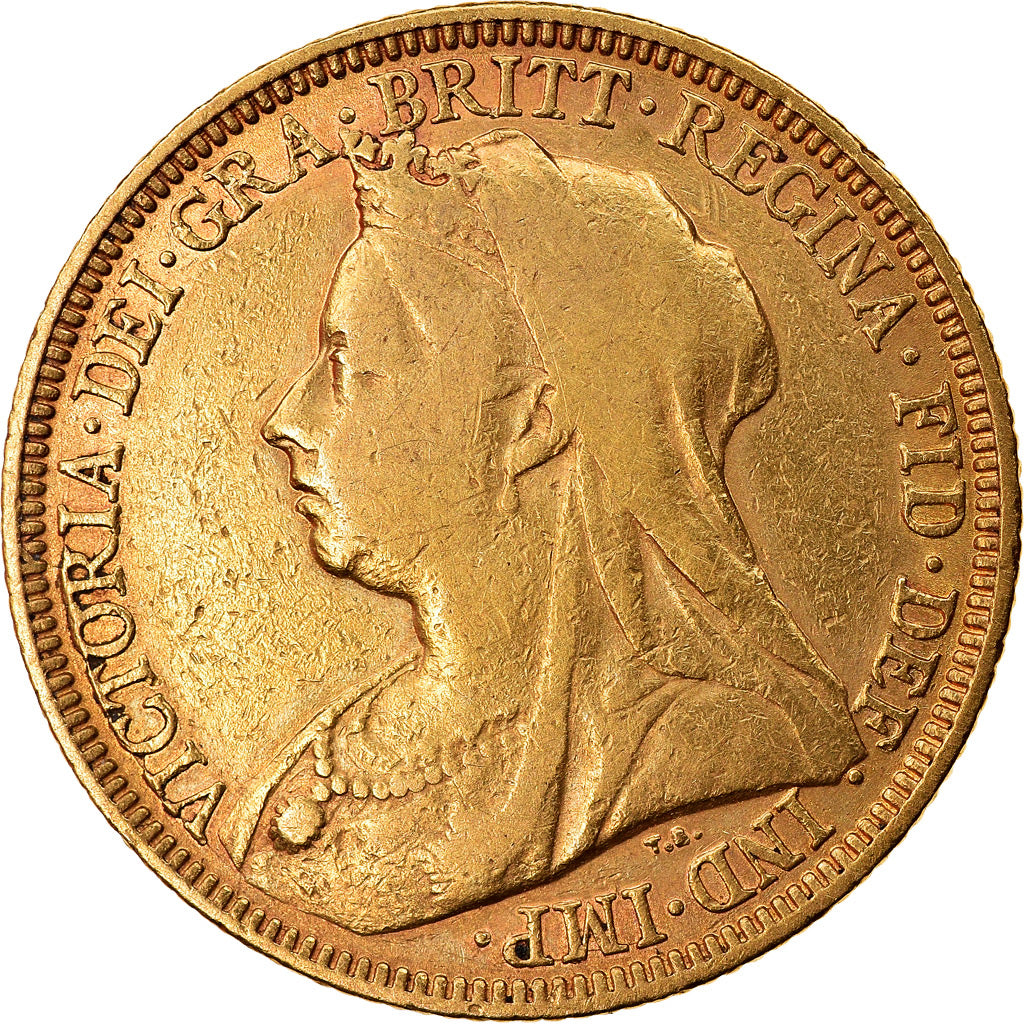 Moneda, Australia, Victoria, Sovereign, 1894, Sydney, BC+, Oro, KM:13