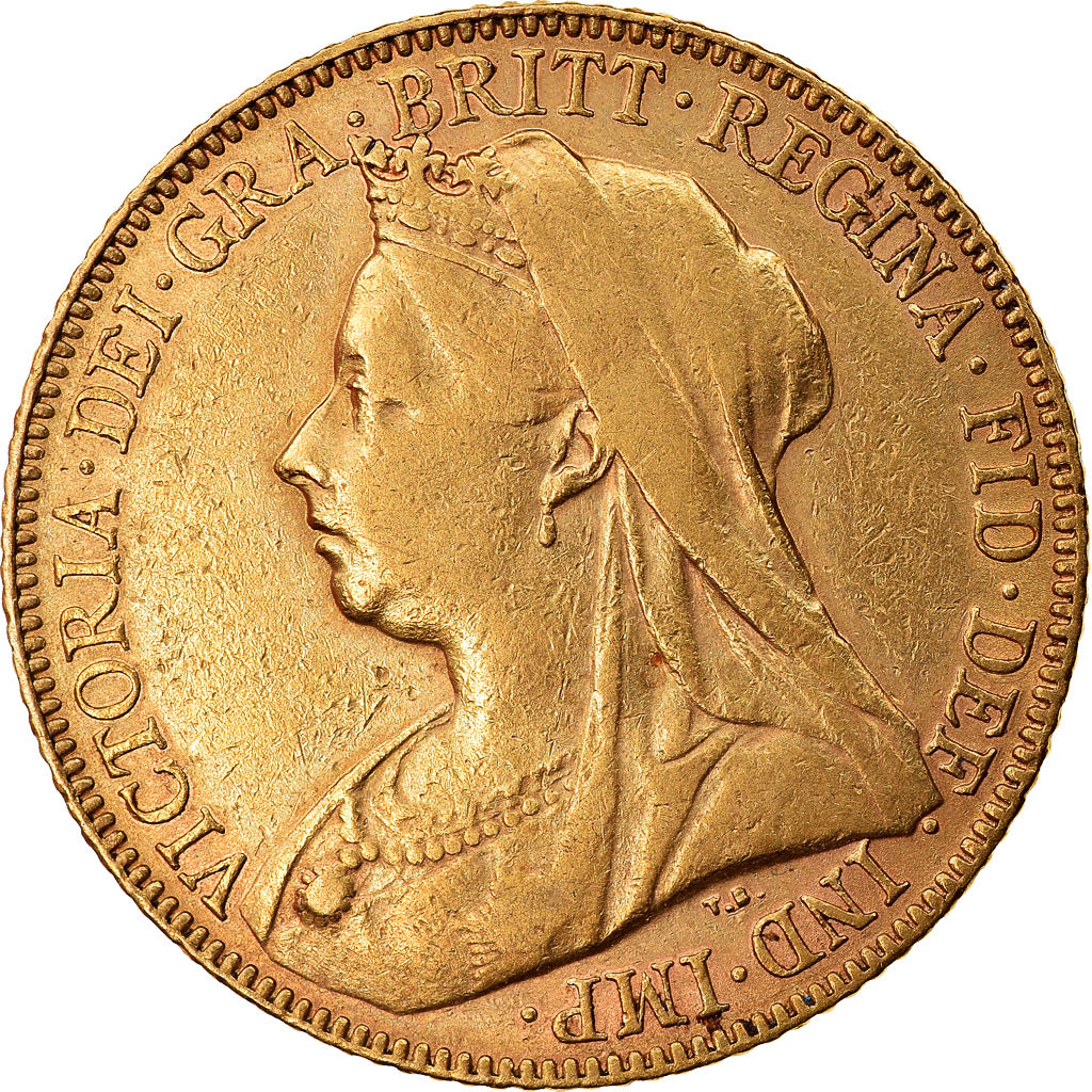 Coin, Great Britain, Victoria, Sovereign, 1900, London, EF(40-45), Gold, KM:785
