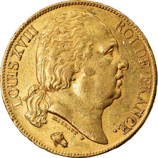 Monnaie, France, Louis XVIII, 20 Francs, 1820, Paris, TTB+, Or, Gadoury:1028