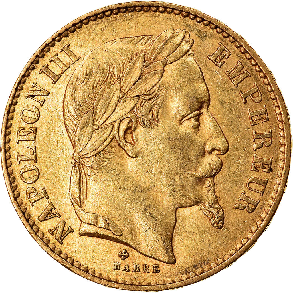Moneta, Francja, Napoleon III, Napoléon III, 20 Francs, 1870, Strasbourg