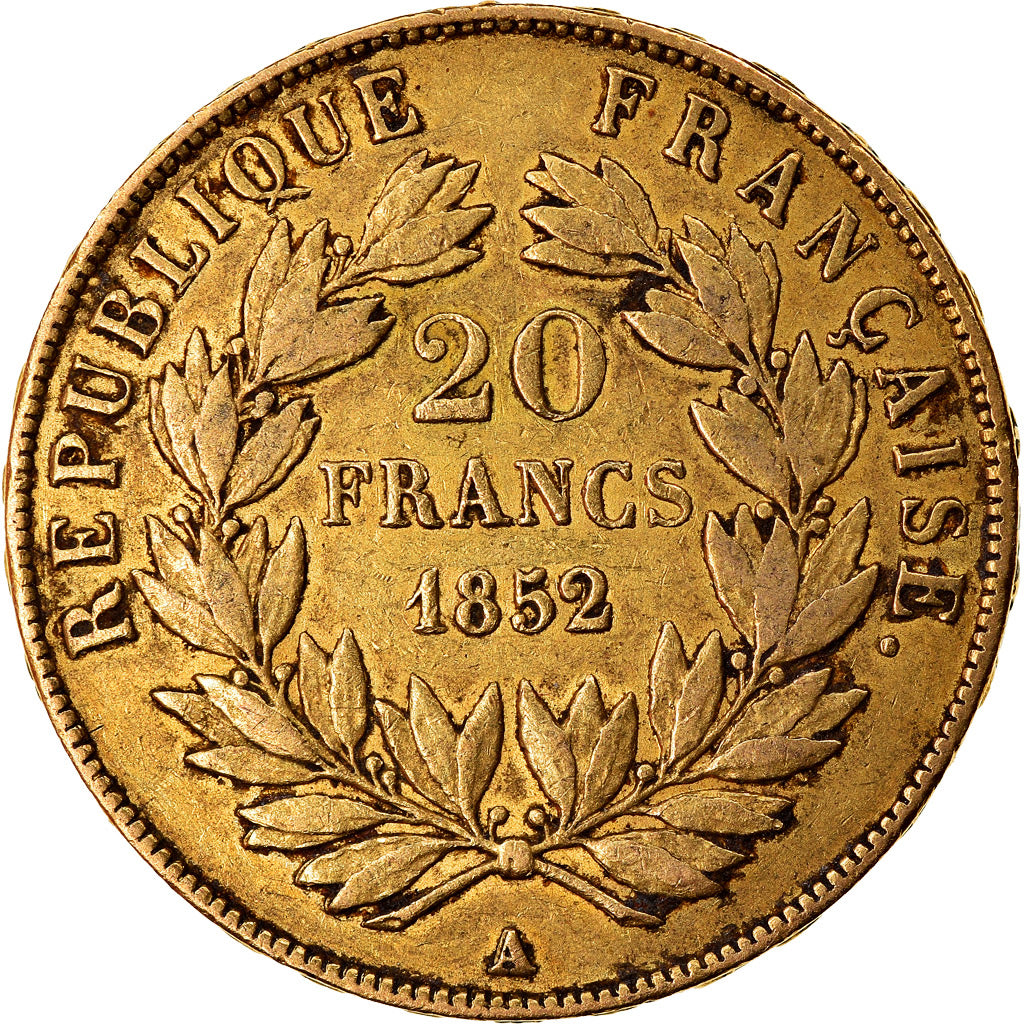 Münze, Frankreich, Napoleon III, Napoléon III, 20 Francs, 1852, Paris, SS