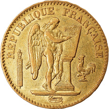 Moeda, França, Génie, 20 Francs, 1849, Paris, AU(50-53), Dourado, KM:757