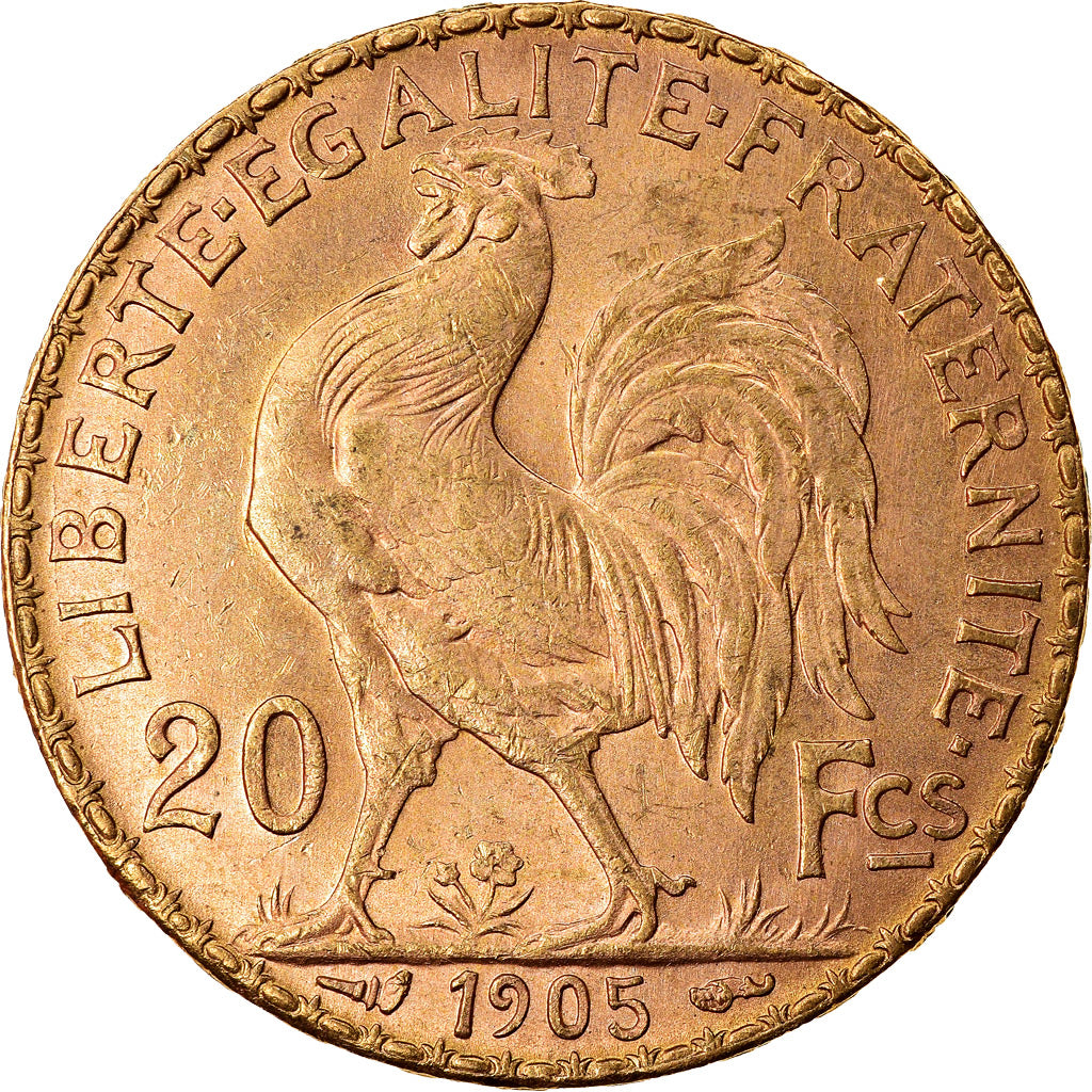 Moneda, Francia, Marianne, 20 Francs, 1905, Paris, EBC, Oro, KM:847